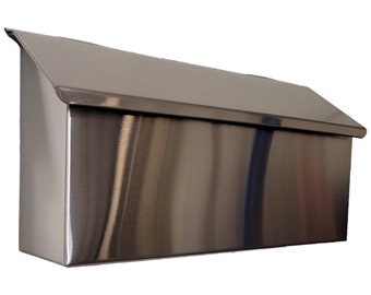 Wall Mount Stainless Steel Mailbox Solid Brushed Stainless Design