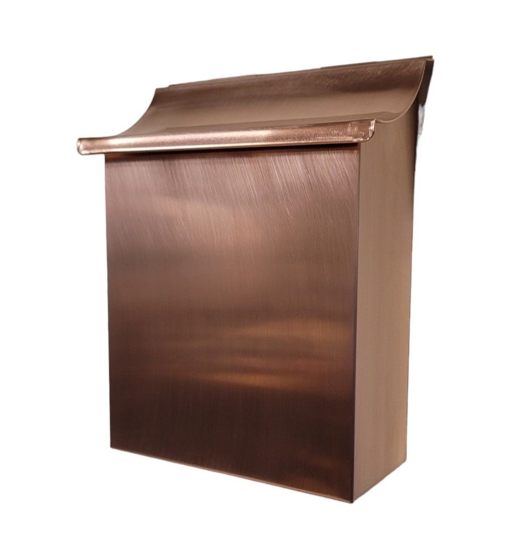 Flush Mount vertical Copper mailbox