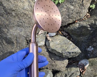 Copper handheld shower, Real Copper Handheld Shower, Unlacquered Handheld outdoor copper shower head
