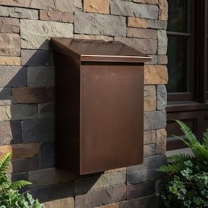 Large  Flush Mount vertical Copper Mailbox Stainless steel mailbox