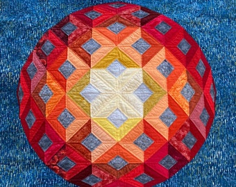 The Global Warming Quilt:  Paper-Pieced Hand Quilted Art Quilt