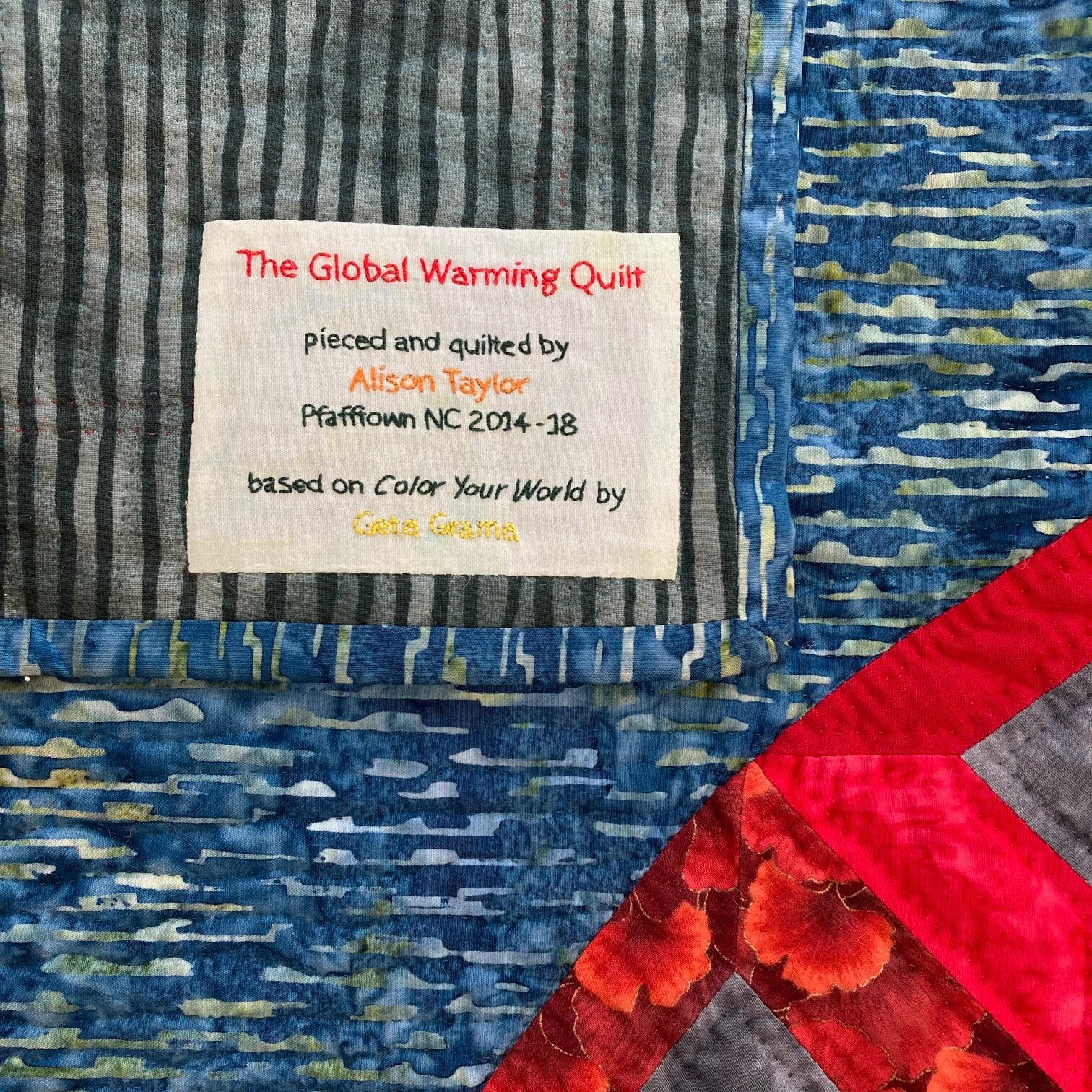 The Global Warming Quilt Paperpieced Hand Quilted Art Quilt Etsy