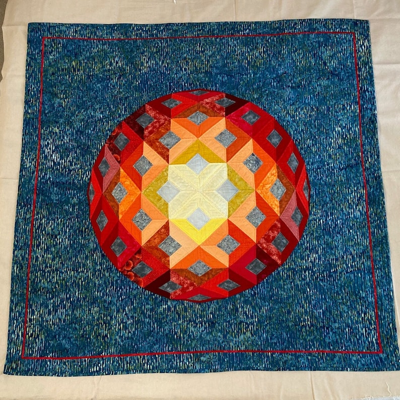 The Global Warming Quilt Paperpieced Hand Quilted Art Quilt Etsy