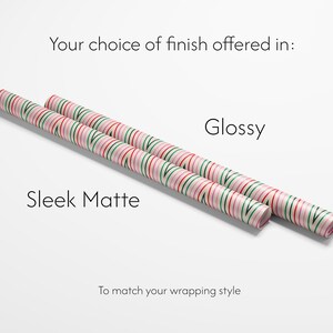 Modern Holiday Wrapping Paper | Red, Green, and Pink Zig Zag Christmas Gift Wrap image 5
