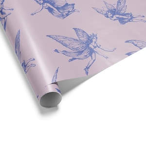Whimsical Fairy Wrapping Paper: Vintage Style Gift Wrap, Eco-Friendly