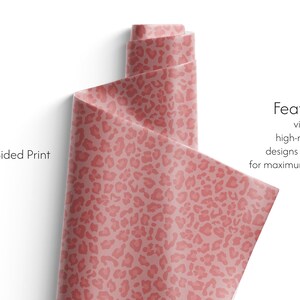 Pink Leopard Print Gift Wrap, Party Wrapping Paper image 3