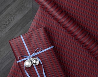 Luxury Burgundy Gift Wrap, Elegant Holiday Paper, Moody Christmas Wrapping