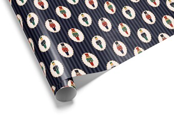 Nutcracker Christmas Gift Wrap | Preppy Holiday Wrapping Paper