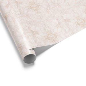 Wedding Wrapping Paper | Cream Damask Luxury Gift Wrap Roll for Elegant Occasions