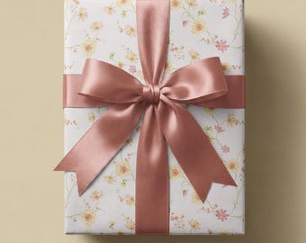 Frühlingsgelbe Wildblumenwiese Geschenkverpackungen - Zartes Blumenpapier