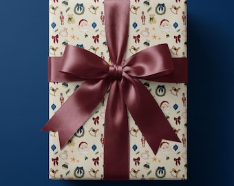 Old Money Christmas | Ralph Lauren Inspired Holiday Wrapping Paper