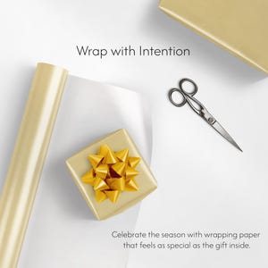 Yellow Gift Wrap, 90gsm Fine Art Paper, Holiday Packaging image 5