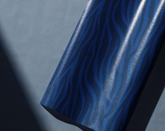 Blaues Zebra Print Geschenkpapier, moderne Geschenkverpackung
