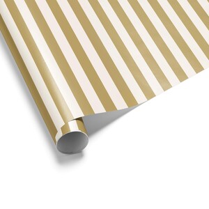Gold gestreiftes Geschenkpapier, minimalistische Geschenkverpackung, 90gsm Fine Art Papier Bild 2