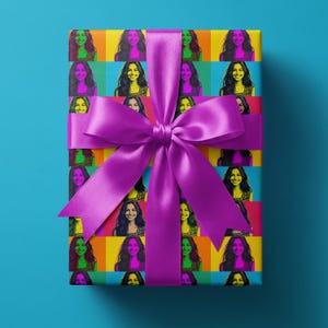 Custom Pop Art Wrapping Paper, Personalized Warhol Style Gift Wrap from Photo