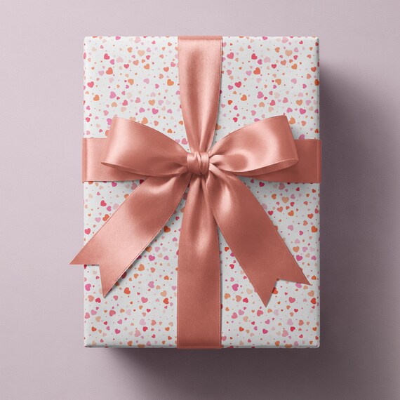 Heart Print Wrapping Paper | Matte or Glossy 90gsm Art Paper