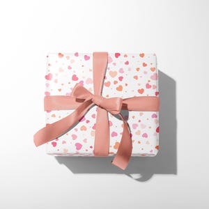 Heart Print Wrapping Paper | Matte or Glossy 90gsm Art Paper image 9
