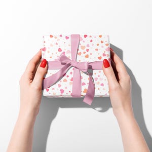 Heart Print Wrapping Paper | Matte or Glossy 90gsm Art Paper image 7