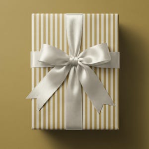 Gold gestreiftes Geschenkpapier, minimalistische Geschenkverpackung, 90gsm Fine Art Papier Bild 1