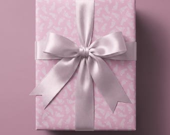 Pink Baby Footprints Wrapping Paper | Baby Shower Gift Wrap