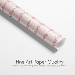 Rosa Rose Blumengeschenkpapier, elegante Geschenkverpackung Bild 2