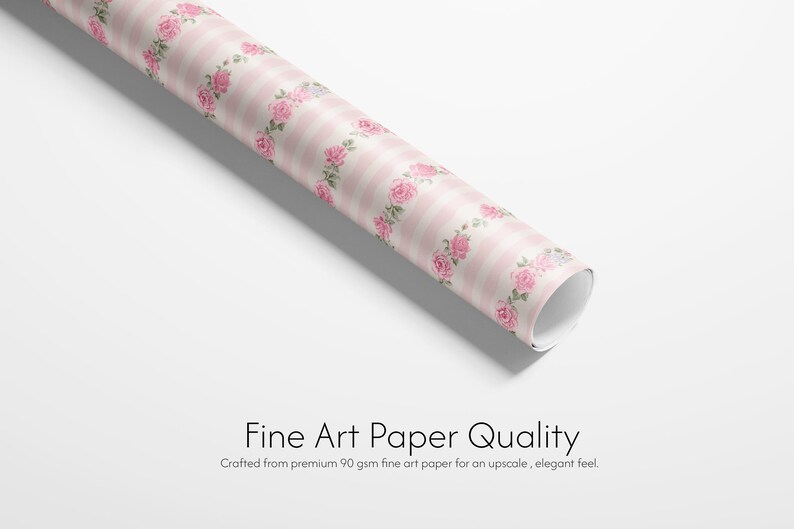 Rosa Rose Blumengeschenkpapier, elegante Geschenkverpackung Bild 2