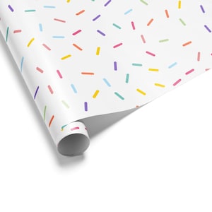 Colorful Confetti Wrapping Paper, Gift Wrap for Birthdays, Parties, Holidays, Baby Showers, Festive Celebrations