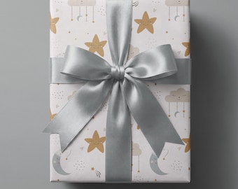 Sleepy Sky Wrapping Paper | Baby Shower Gift Wrap