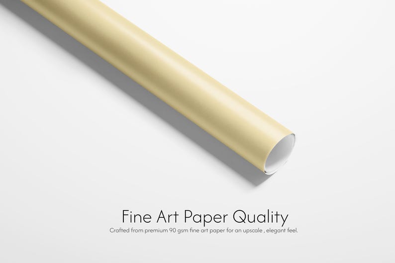 Yellow Gift Wrap, 90gsm Fine Art Paper, Holiday Packaging image 2