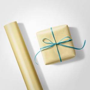 Yellow Gift Wrap, 90gsm Fine Art Paper, Holiday Packaging image 8
