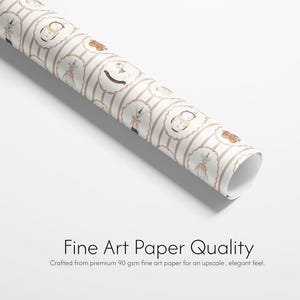 Vintage Toy Wrapping Paper: Cream & Pastel Children's Gift Wrap Roll image 3