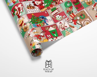 Disney Christmas Wrapping Paper | Holiday Characters & Tree