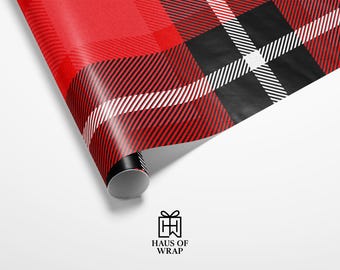Red Tartan Wrapping Paper | Classic Christmas Gift Wrap