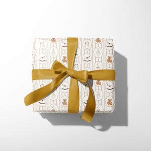 Vintage Toy Wrapping Paper: Cream & Pastel Children's Gift Wrap Roll image 9