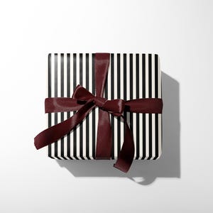 Modern Black and White Striped Wrapping Paper - 90gsm Fine Art Paper image 8