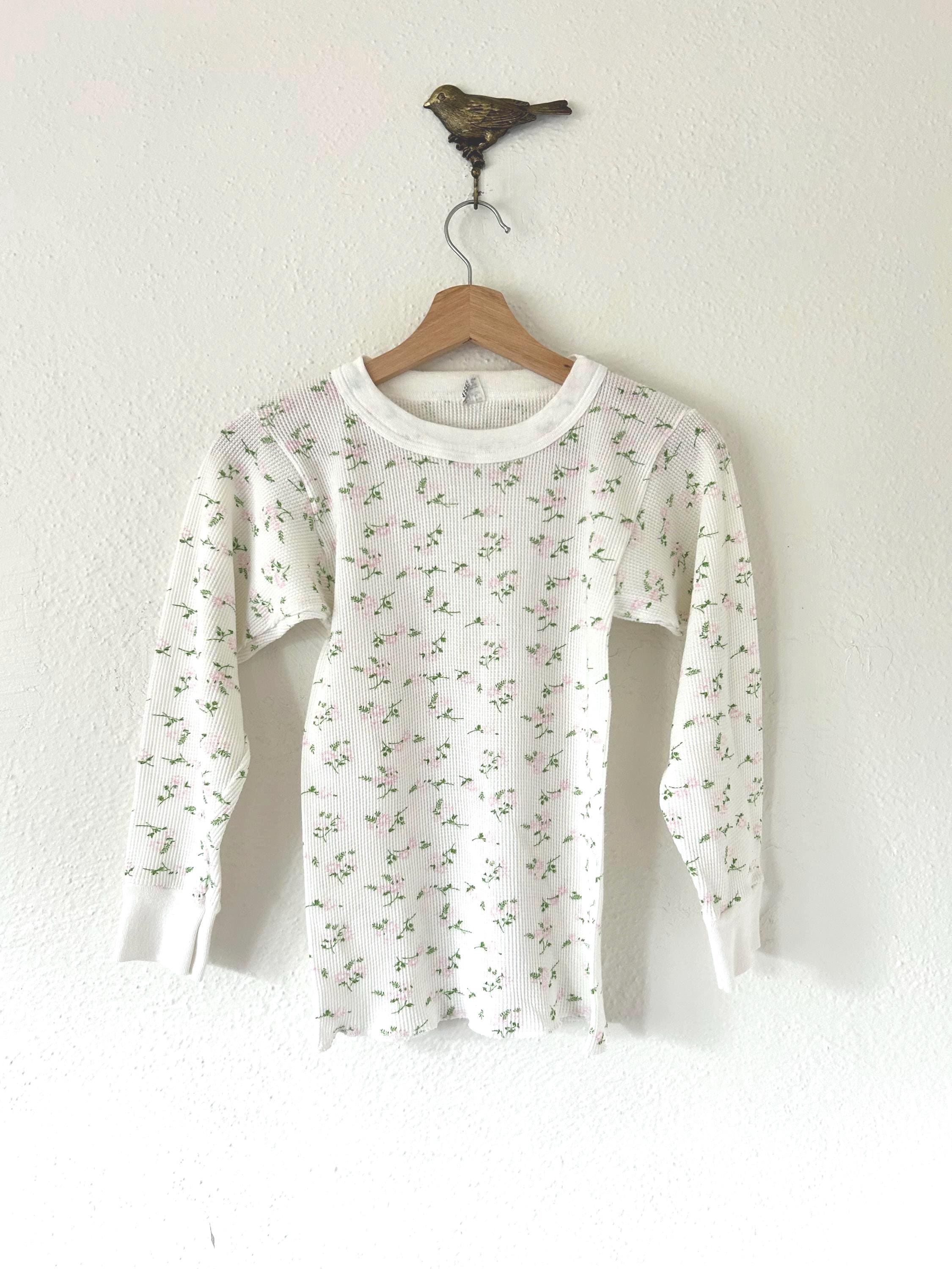 Vintage Floral Thermal Shirt - Etsy