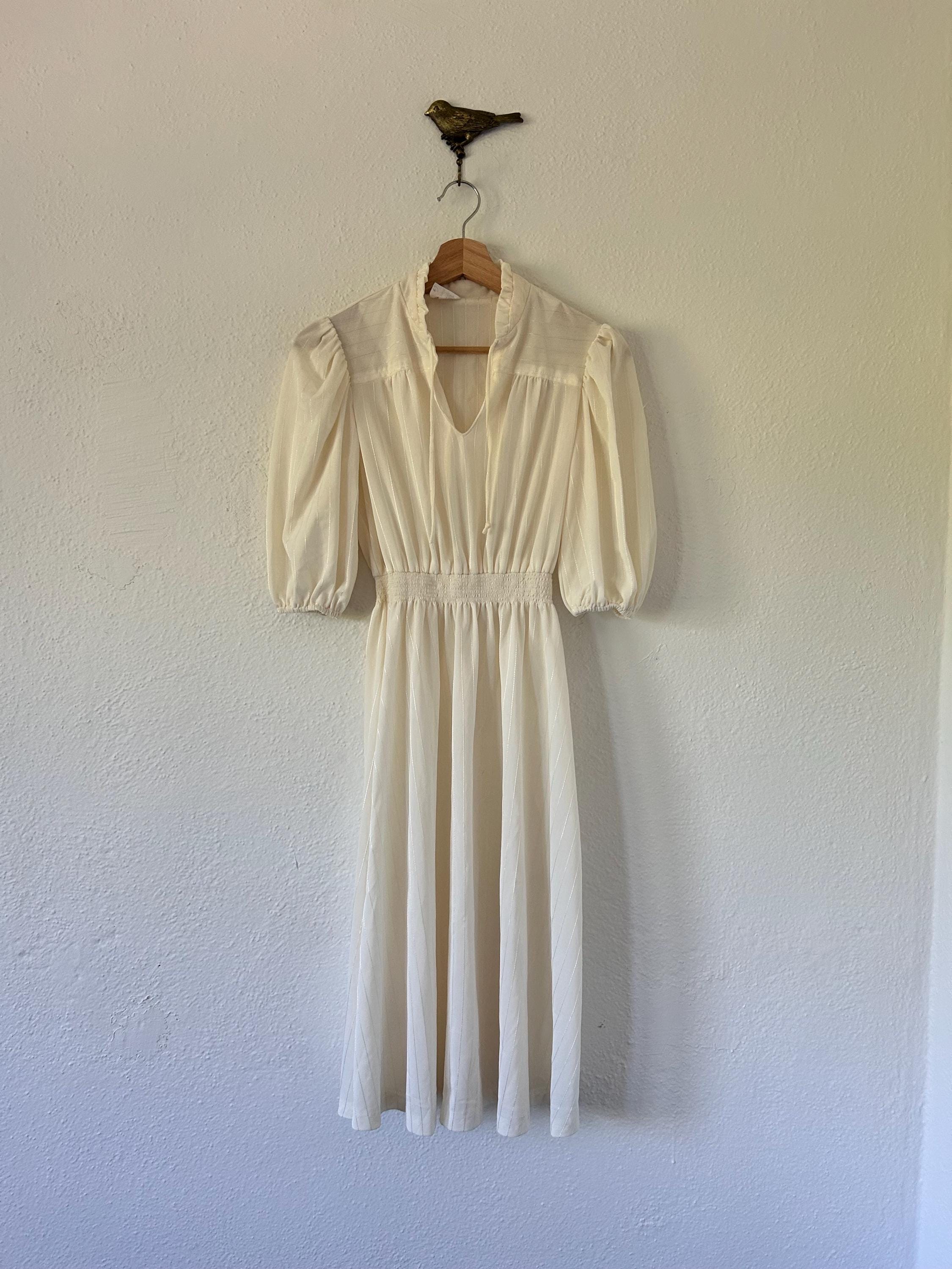Cream Flowy Dress - Etsy