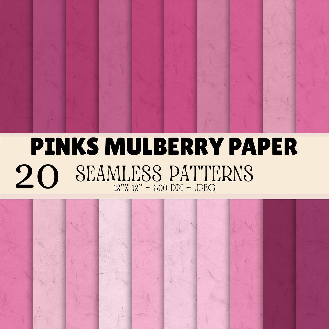 Pink Paper Layout Pattern Pinks Mulberry Paper Seamless Pattern Bundle, Pink Digital Paper ...