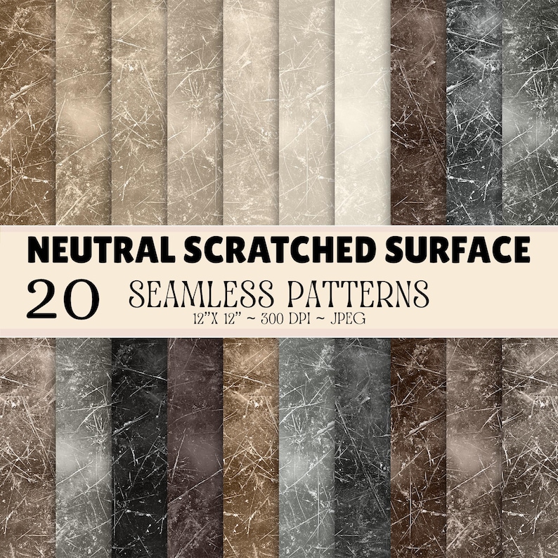 Simple Patterned Background Neutral Neutral Scratched Surface Seamless Pattern Bundle, Neutral Grunge ...
