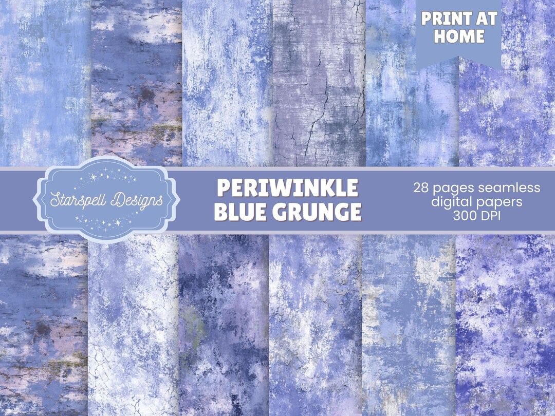 Periwinkle Blue Grunge Seamless Patterns | 28 Soft Distressed Texture ...