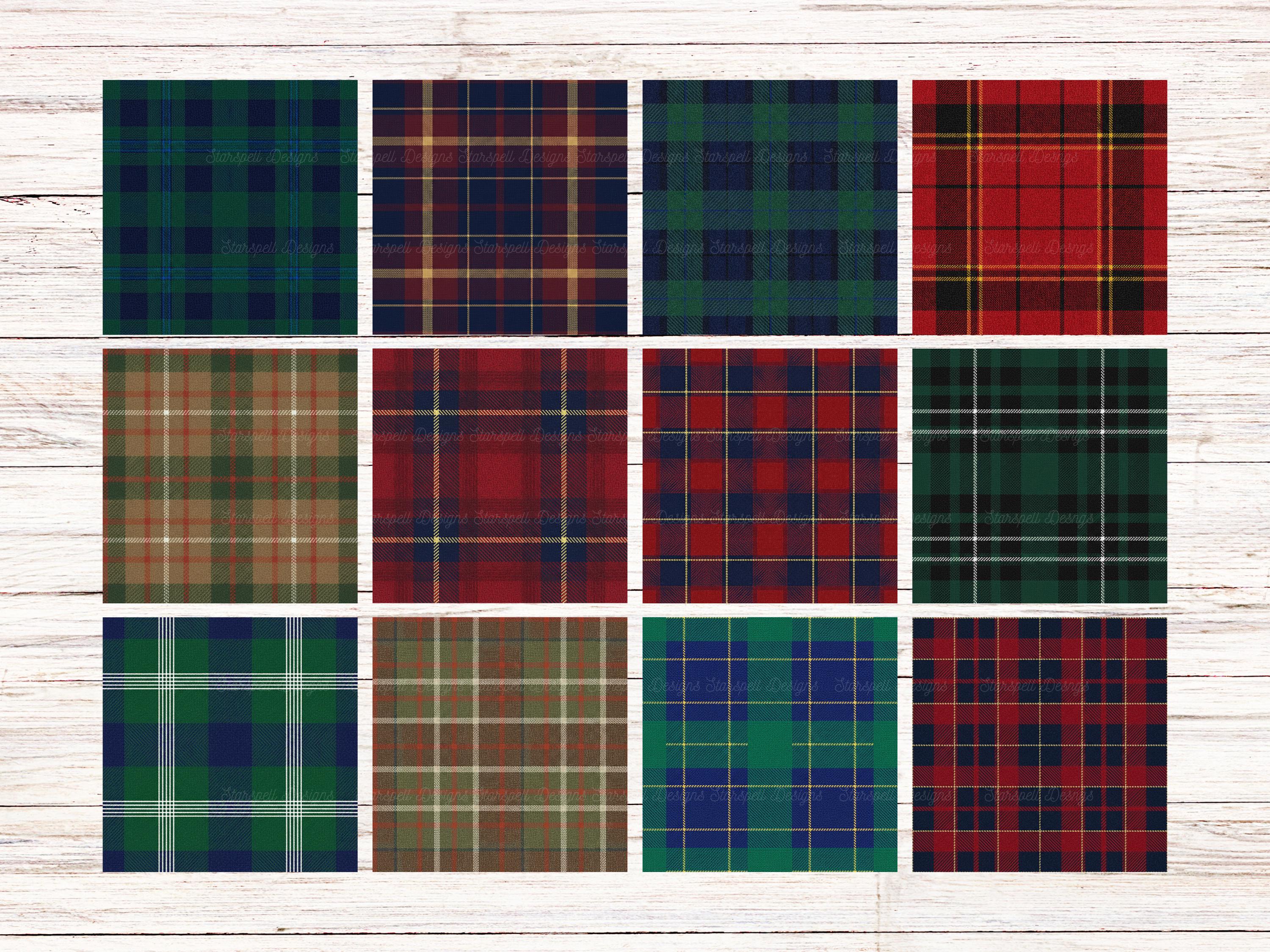 Scottish Tartan Plaid Digital Paper | Seamless Highland Kilt Patterns ...