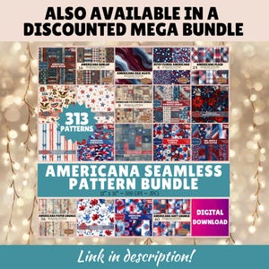 the american seamless pattern bundle is shown