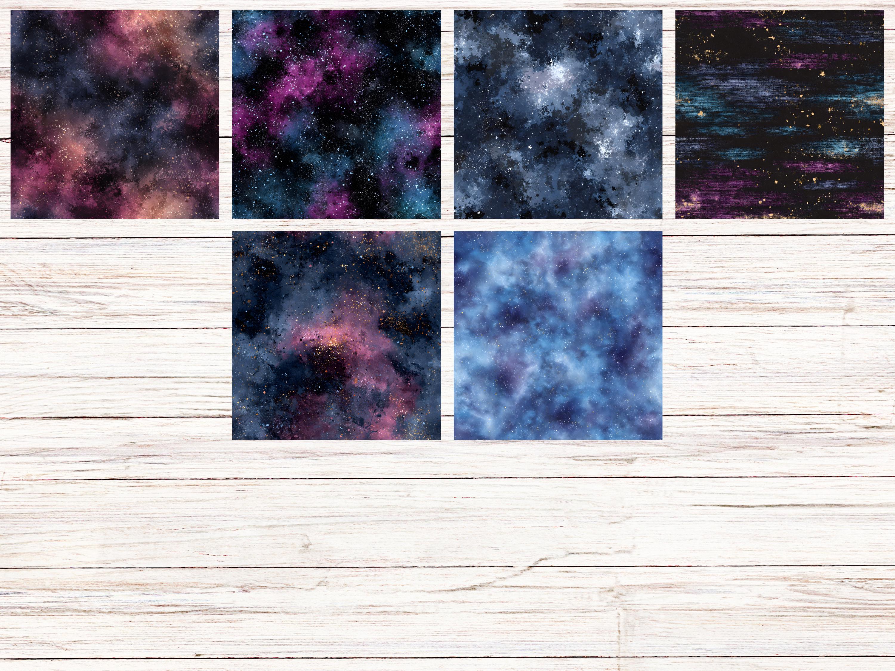 Galaxy Grunge Seamless Patterns | 30 Cosmic Distressed Digital Papers ...