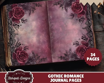Gothic Romance Junk Journal Pages: Vintage Ephemera Kit (digital ...