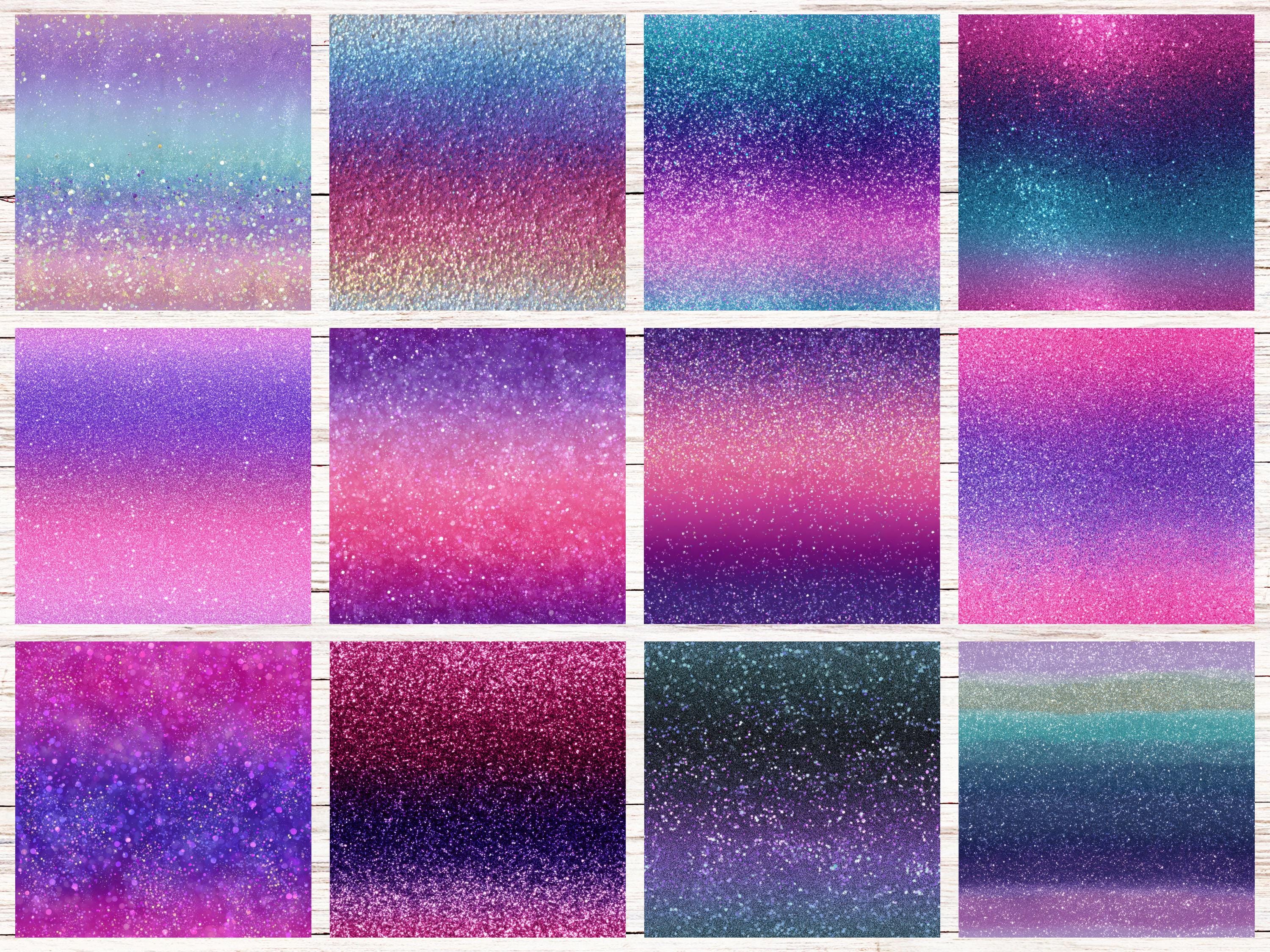 Ombre Glitter Seamless Patterns | 24 Sparkling Gradient Digital Papers ...
