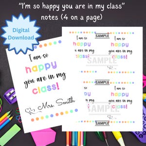 Afdrukbare kaart eerste schooldag voor studenten, digitale download welkomstkaart voor docenten, terug naar school cadeau van docent, afdrukken, knippen en ondertekenen