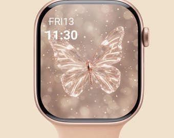 Apple Watch Wallpaper  Valentine | Elegant Butterfly Love Design | Romantic Digital Download