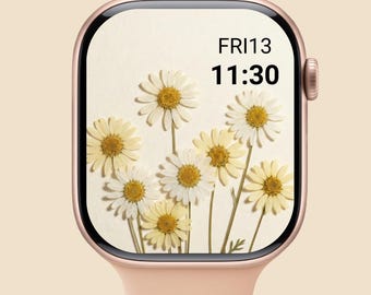 Daisy Apple Watch Face Minimal Floral iWatch Wallpaper Digital Download