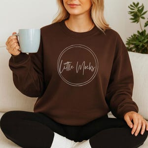 Dark Chocolate 18000 Mockup Gildan Chocolate Sweatshirt Mock Model Mockup Gildan Chocolate 18000 Gildan Mockup Minimalist Mocks Boho