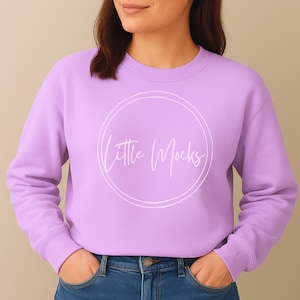 Neon Vilet Comfort Colors C1466, C1566 Sweatshirt Mockup: Unisex Crewneck Mock-up JPG File